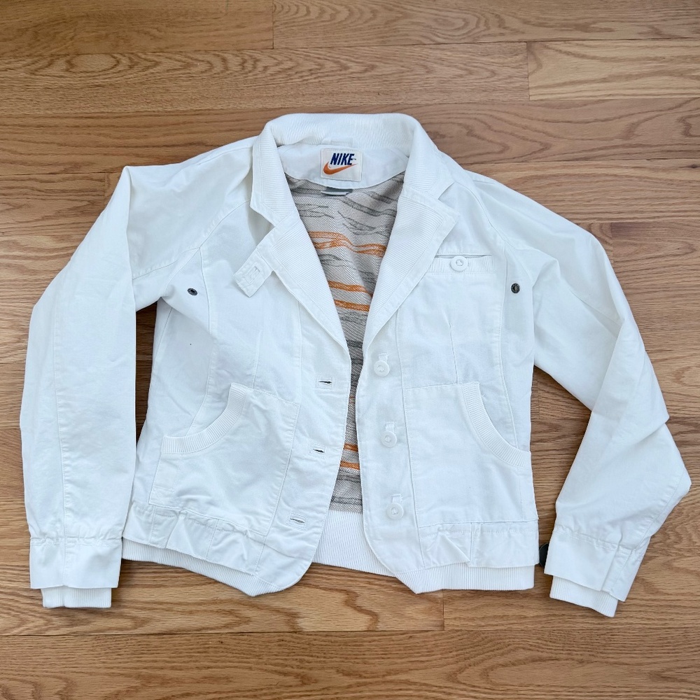 Nike Vintage NWOT Rare White Utility Jacket (S)